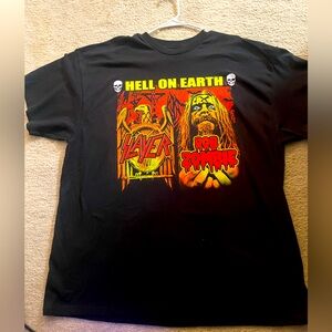 BRAND NEW SLAYER ROB ZOMBIE HELL ON EARTH TOUR 2011 MENS T SHIRT SZ 2XL